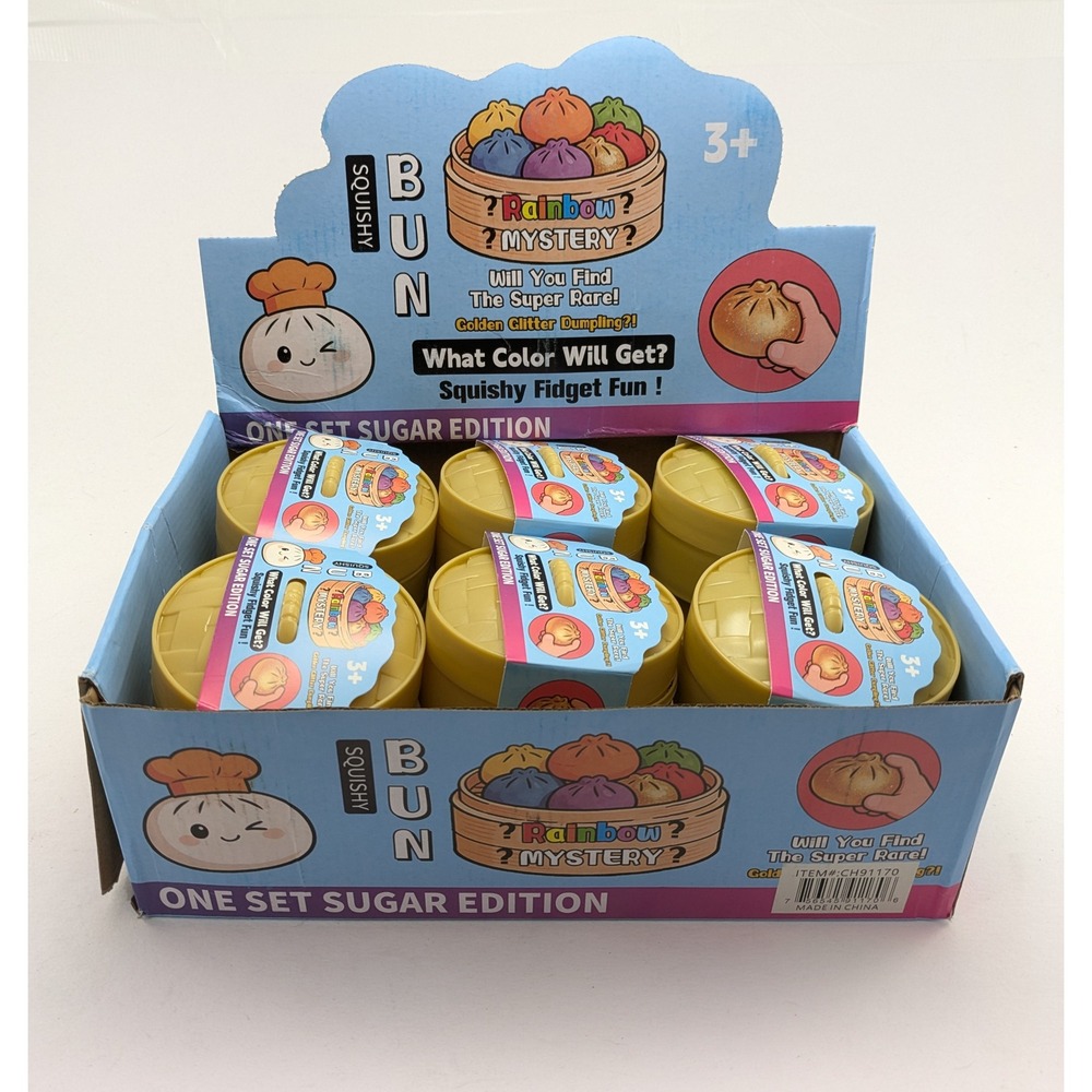 Squishy Bun Rainbow Mystery Sugar Edition Viral Blind‎ Squishy Fidget Fun Toy